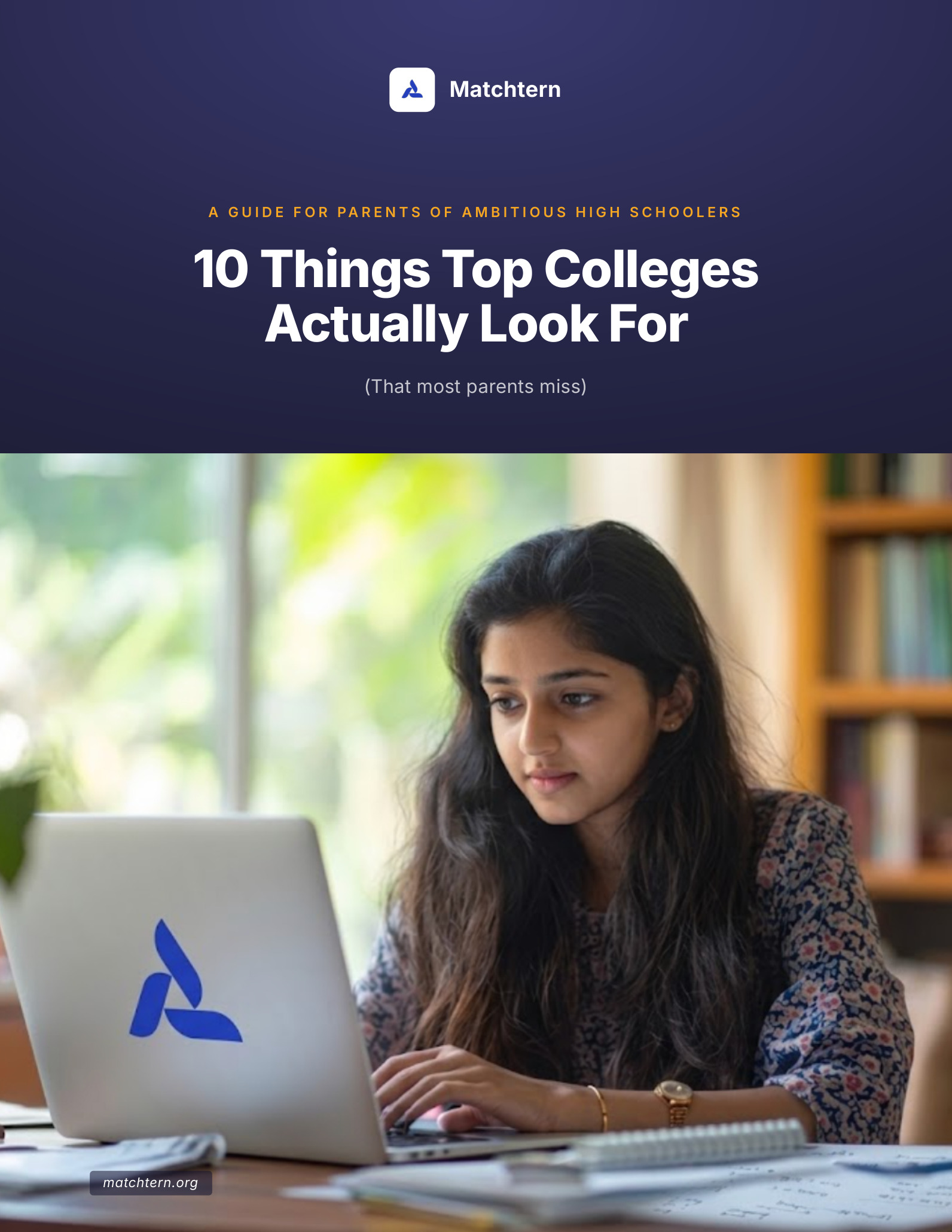 10 Things Top Colleges Actually Look For — free guide cover